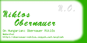 miklos obernauer business card