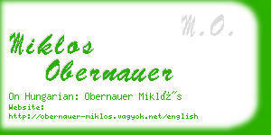 miklos obernauer business card